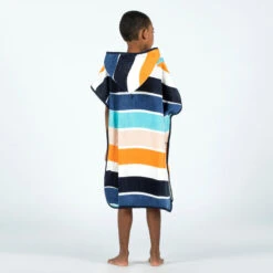 Poncho Surf Enfant 110 à 135 Cm - 500 Wavy Orange Bleu -Plongée Série Magasin poncho surf enfant 110 a 135 cm 500 wavy orange bleu 4