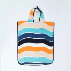 Poncho Surf Enfant 110 à 135 Cm - 500 Wavy Orange Bleu -Plongée Série Magasin poncho surf enfant 110 a 135 cm 500 wavy orange bleu 5