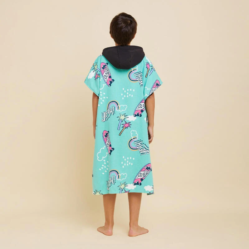 Poncho Surf Enfant 135 à 160 Cm - 550 Skatepark 5 Poncho Surf Enfant 135 à 160 Cm - 550 Skatepark – Image 3