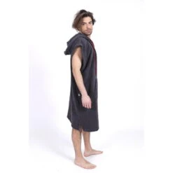 Poncho Surf | Gris | Sans Manches | Grande Taille -Plongée Série Magasin poncho surf gris sans manches grande taille 4