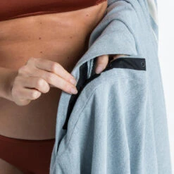 Serviette De Plage Poncho 190 X 190 Cm - Gris Bleu -Plongée Série Magasin serviette de plage poncho 190 x 190 cm gris bleu 9