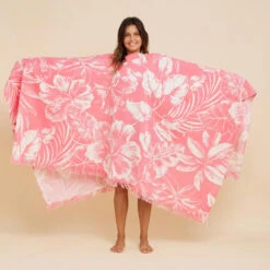 SERVIETTE PONCHO XXL Hawaian 190x190 Cm -Plongée Série Magasin serviette poncho xxl hawaian 190x190 cm 1