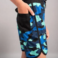 SHORT DE BAIN 500 BLEU CAMO -Plongée Série Magasin short de bain 500 bleu camo 7
