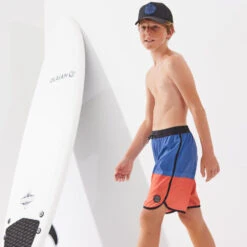 SHORT DE BAIN 500 BLEU ROUGE -Plongée Série Magasin short de bain 500 bleu rouge 5