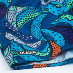 Short De Bain Garçon - 100 Banana Bleu -Plongée Série Magasin short de bain garcon 100 banana bleu 3