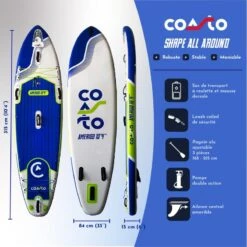Stand Up Paddle Gonflable AllRound Amerigo Dropstitch TTS 315x84x15cm 10'4x33x6" -Plongée Série Magasin stand up paddle gonflable allround amerigo dropstitch tts 315x84x15cm 104x33x6 1