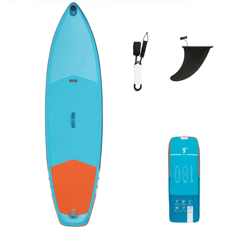 STAND UP PADDLE GONFLABLE DÉBUTANT 9 PIEDS BLEU ET ORANGE 3 STAND UP PADDLE GONFLABLE DÉBUTANT 9 PIEDS BLEU ET ORANGE