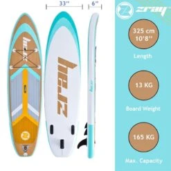 Zray SUP Gonflable Grain 10'8" Dropstitch 325x84x15 Cm (10'8x33"x6") - Option Kayak -Plongée Série Magasin sup gonflable grain 108 dropstitch 325x84x15 cm 108x33x6 option kayak 2