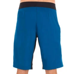 Surf Boardshort Long 500 Uni Blue -Plongée Série Magasin surf boardshort long 500 uni blue 3