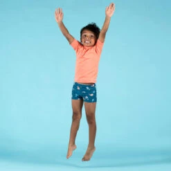 T-shirt Anti UV Bébé Manches Courtes Corail -Plongée Série Magasin t shirt anti uv bebe manches courtes corail 1