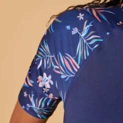 Roxy Tee Shirt Anti UV Femme Manches Courtes Surf Floral Bleu -Plongée Série Magasin tee shirt anti uv femme manches courtes surf floral bleu 5