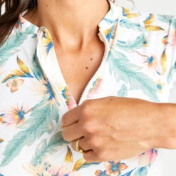 Tee Shirt Anti Uv Manches Longues Femme - 500 Belly Blanc -Plongée Série Magasin tee shirt anti uv manches longues femme 500 belly blanc 4