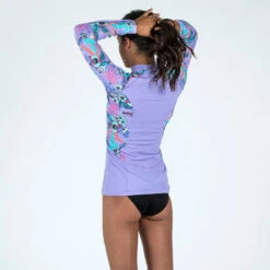 Tee Shirt Anti Uv Manches Longues Fille - 500 Orchid Violet -Plongée Série Magasin tee shirt anti uv manches longues fille 500 orchid violet 2