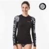 Tee Shirt Anti Uv Surf Top 500 Manches Longues Femme AKARU -Plongée Série Magasin tee shirt anti uv surf top 500 manches longues femme akaru