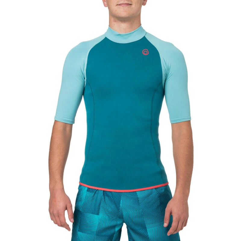 Top Néoprène 100 Manches Courtes Homme Turquoise 5 Top Néoprène 100 Manches Courtes Homme Turquoise – Image 3