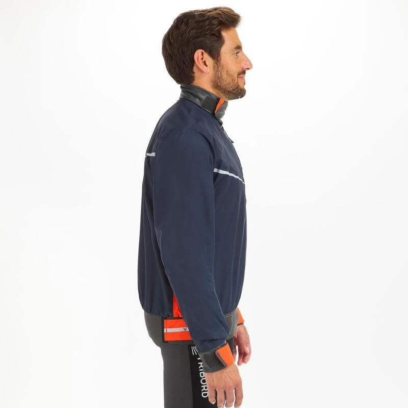 Tribord Vareuse Coupe-vent Voile Homme Dinghy 500 Bleu Foncé/orange 6 Tribord Vareuse Coupe-vent Voile Homme Dinghy 500 Bleu Foncé/orange – Image 4