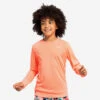 Water Tee Shirt Anti UV Surf Manches Longues Junior Corail -Plongée Série Magasin water tee shirt anti uv surf manches longues junior corail