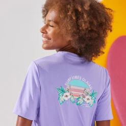 Water Tee Shirt Junior Manche Courte Ibiscus Violet -Plongée Série Magasin water tee shirt junior manche courte ibiscus violet 2